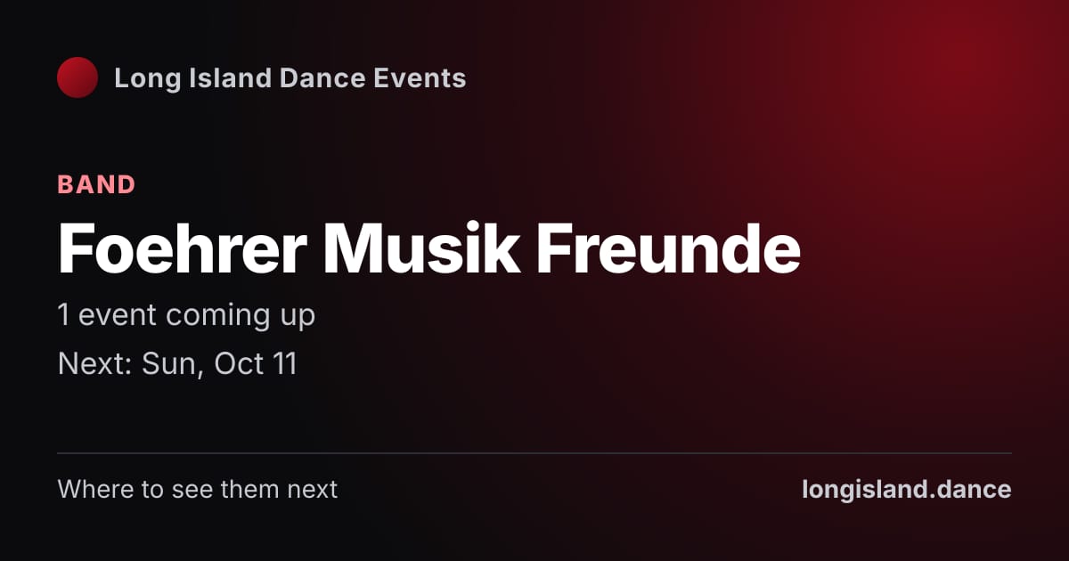 Foehrer Musik Freunde: Band. 1 events coming up.